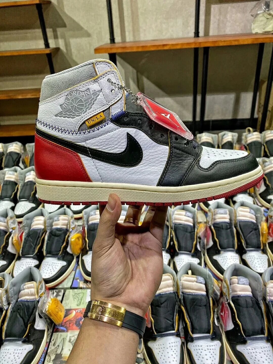 AJ1 Union Black Red