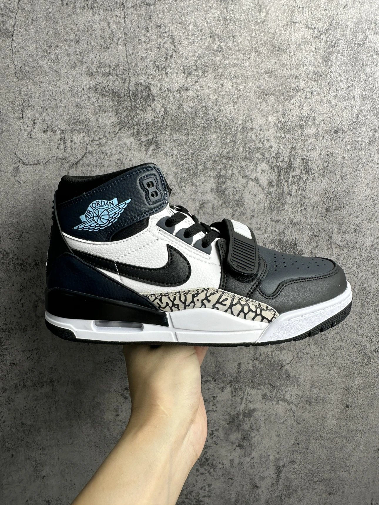 纯原/实拍/高品质/头层/鞋垫刷胶/Air Jordan Legacy AJ312 乔丹最强三合一 黑蓝 高帮文化运动篮球鞋 男女同款 尺码 36-47.5