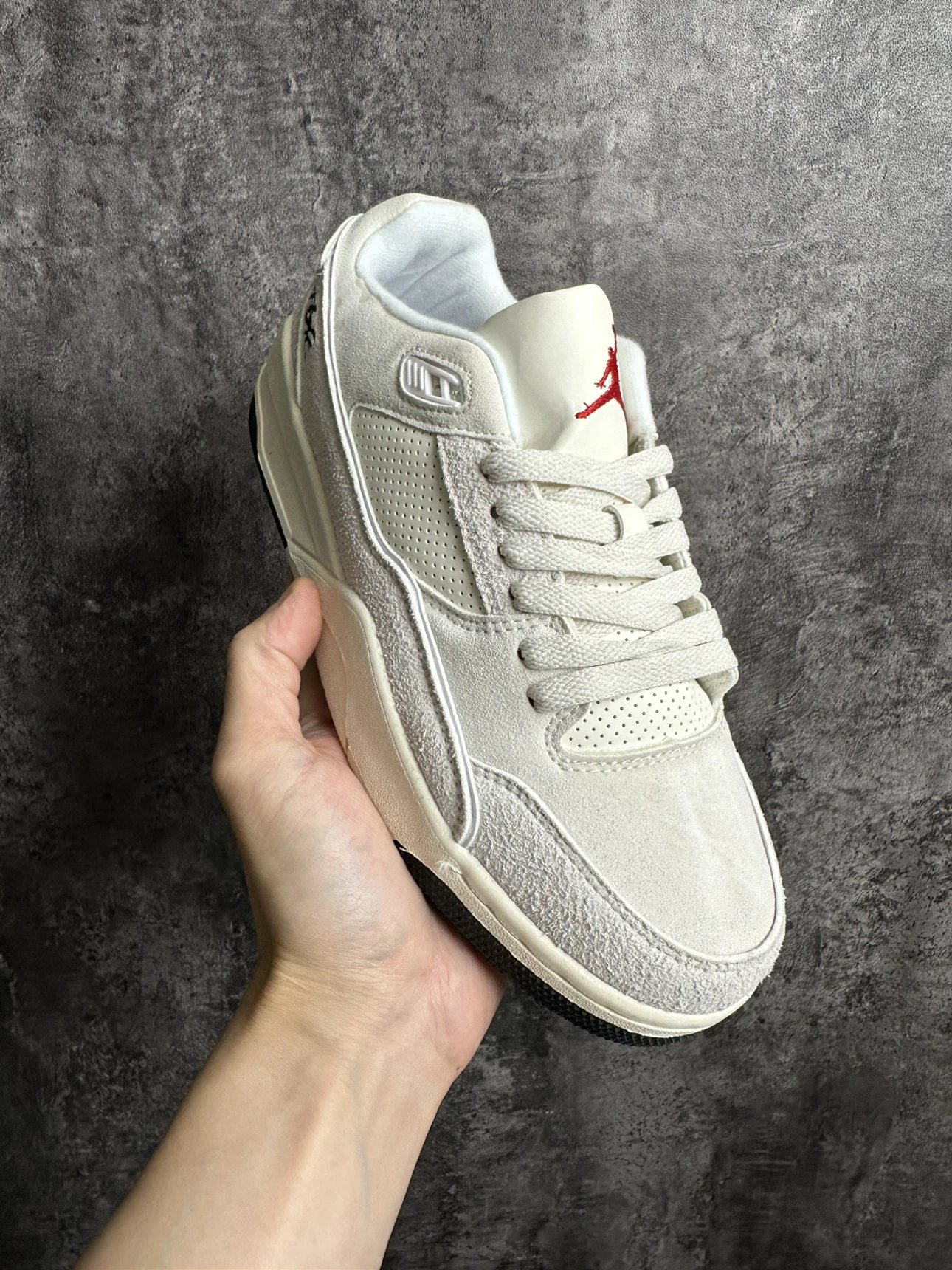 工厂一手 现货秒发 纯原高品质 AJ4低帮 Air Jordan Who Decides War x FLIGHT COURT ATE 搭防滑耐磨 低帮乔丹低帮复古篮球鞋 灰白