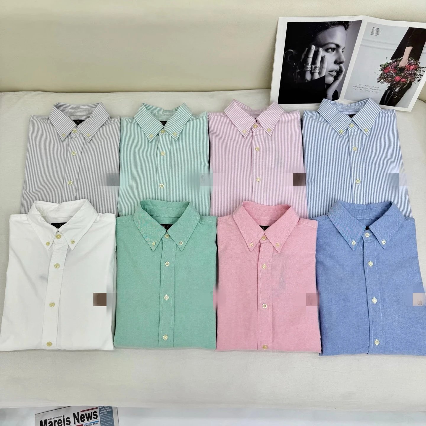 RL Ralph Oxford Cloth Colored Horse Shirt Unisex