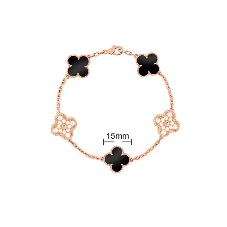 Van Cleef & Arpels Alhambra Motif 5-Flower Bracelet Rose Gold Jewelry Bracelets product detail 18 in Litbuy spreadsheet finds