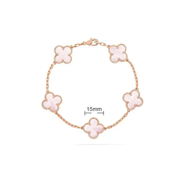 Van Cleef & Arpels Alhambra Five Motifs Red Coral Bracelet - 11