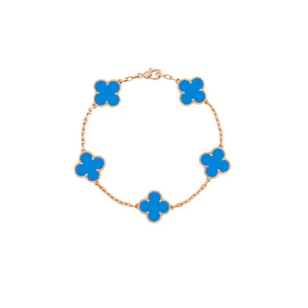 Van Cleef & Arpels Alhambra Five Motifs Red Coral Bracelet - 10
