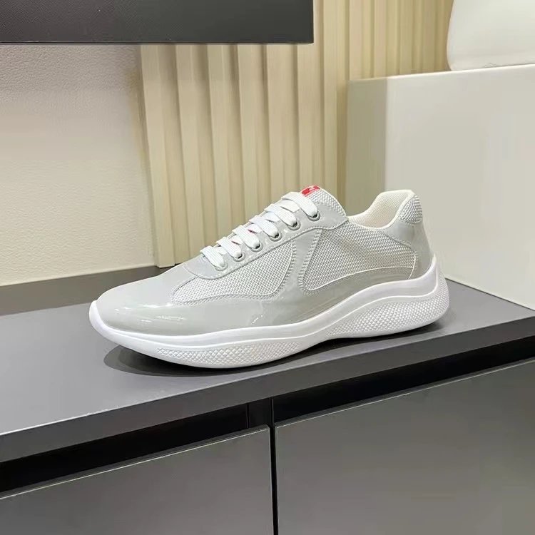 Prada Re-Nylon Low-Top Sneakers White/Gray - 1