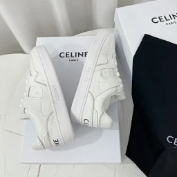 thumbnail for CL small white shoes are made of real cowhide material