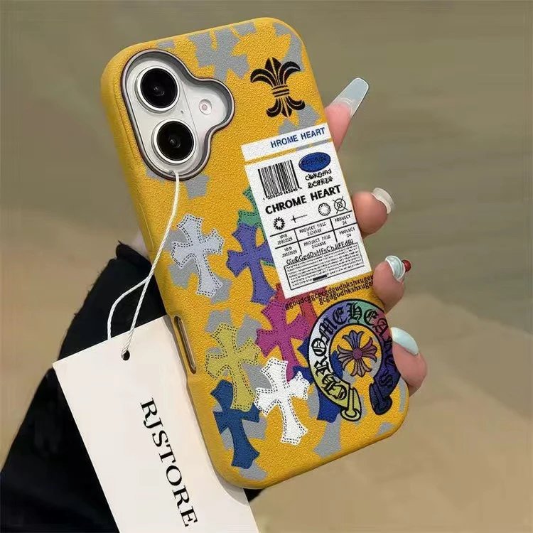 Chrome Hearts x RJ Store Cross Motif Yellow Phone Case - 7