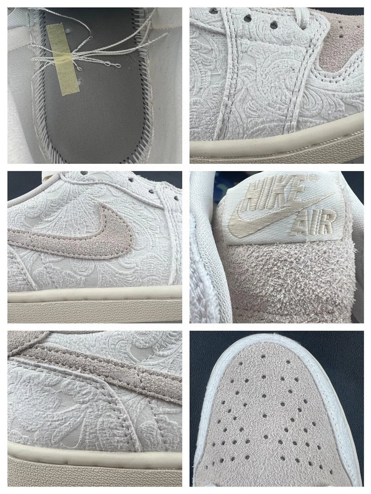Air Jordan 1 Low Craft Paisley Beige Sneakers Basketball Shoes product detail 9 in Litbuy spreadsheet finds
