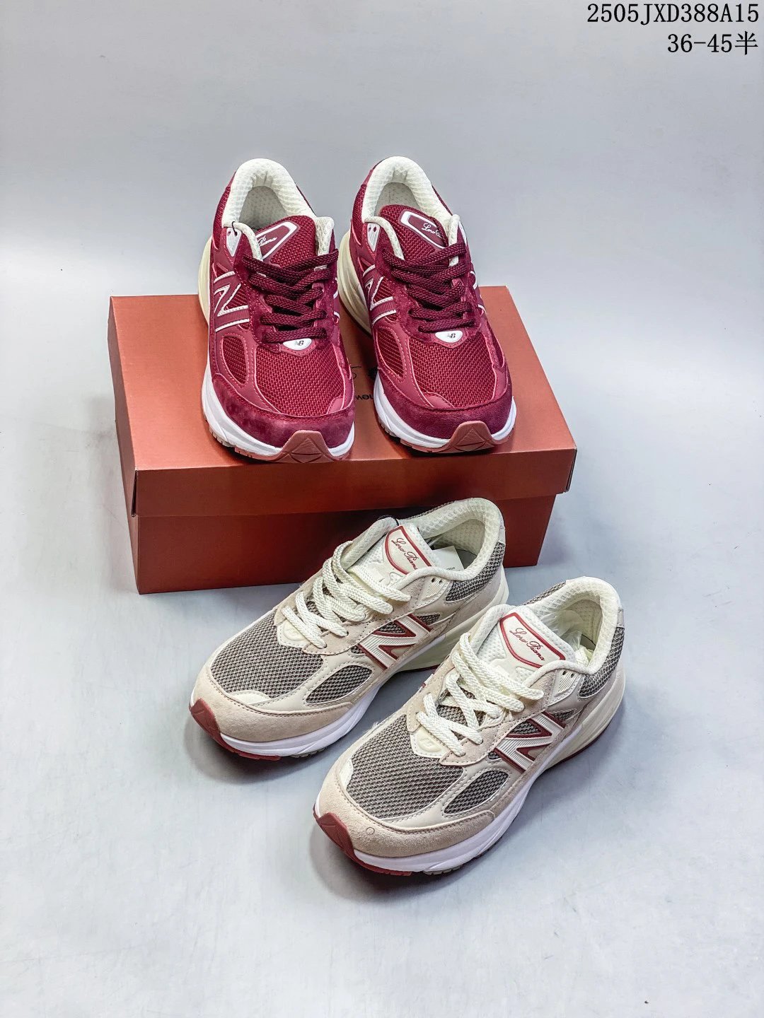New Balance 990v6 Burgundy White Casual Sneakers