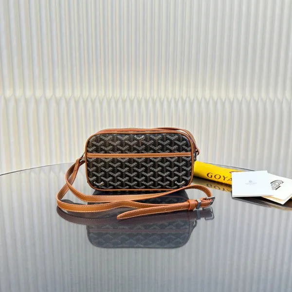 Goyard Saint Louis Camera Bag Brown and Black Crossbody Bag - 10
