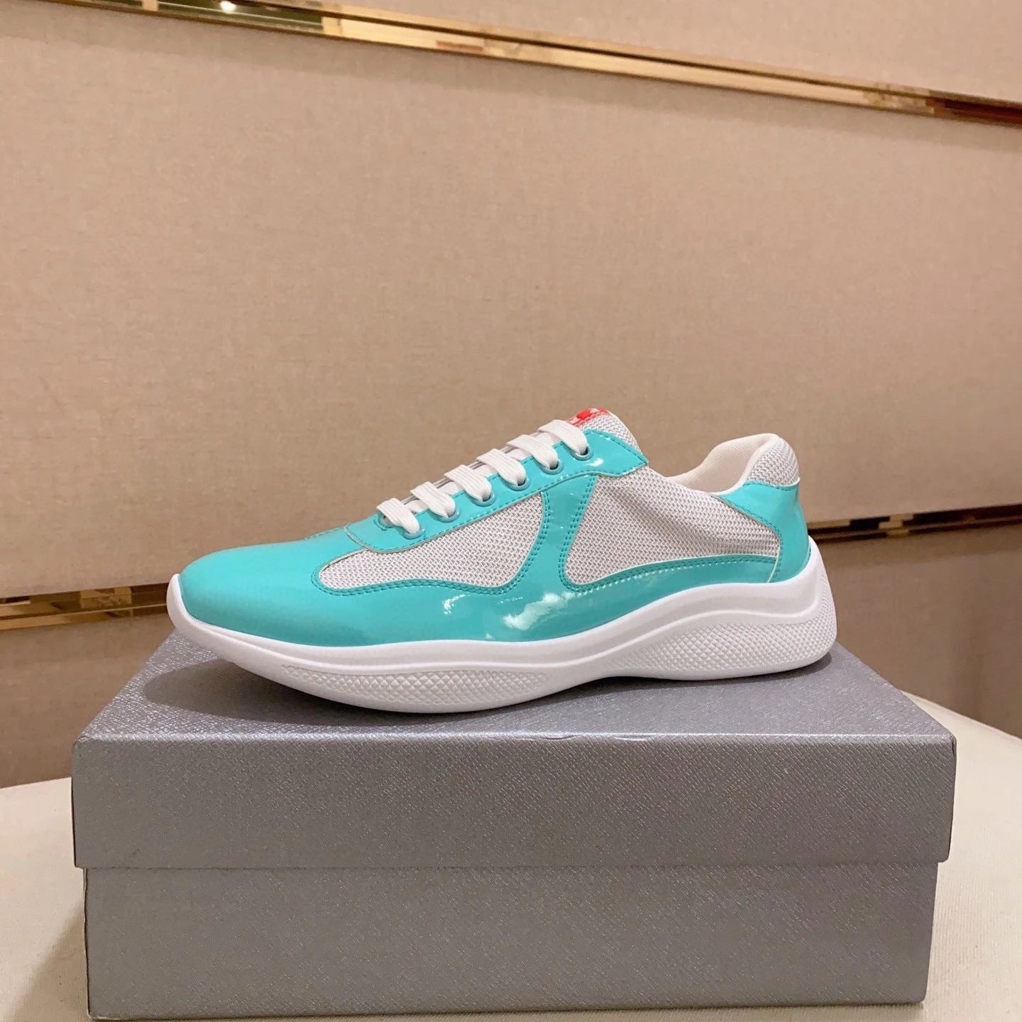 Prada Linea Rossa Ny-1 Yellow Mesh Sneakers - 19