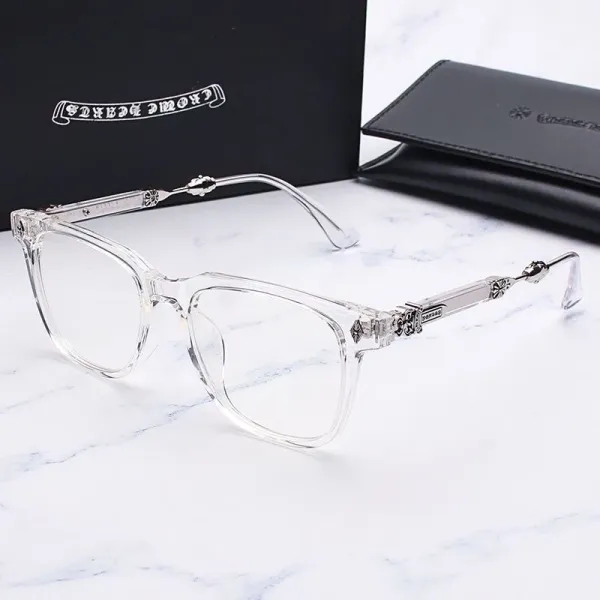 Chrome Hearts Clear Acetate Optical Glasses with Silver Hardware - 1