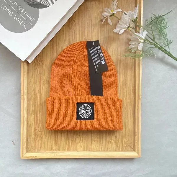 Stone Island Ribbed Beanie Beige Hat - 10