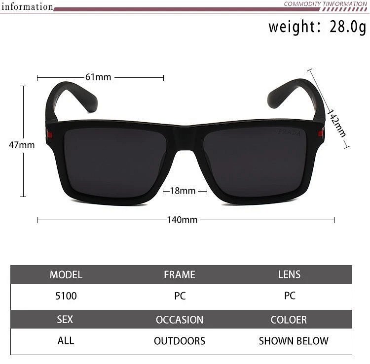 Prada Square Frame Amber Lens Sunglasses product detail 4 in Litbuy spreadsheet finds