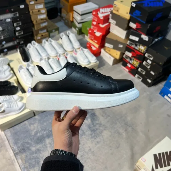 Alexander McQueen Oversized Sole Sneakers Black and White Chunky Sneakers - 1