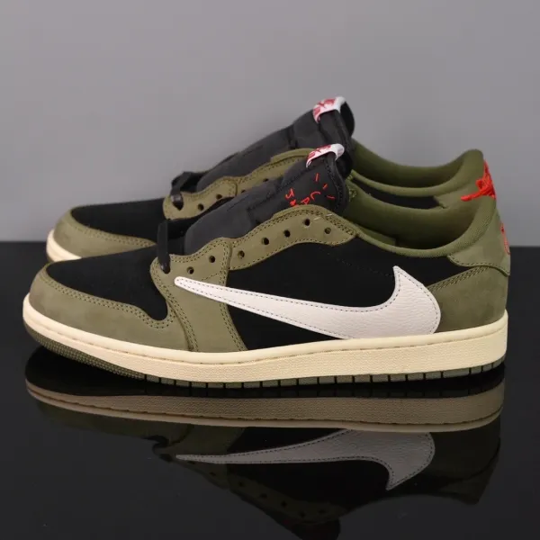Nike x Travis Scott Air Jordan 1 Low OG 'Olive' Sneakers - 1