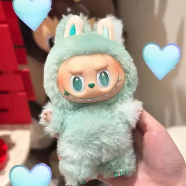 Molly x Labubu Fluffy Bunny Plush Toy Pink - 8
