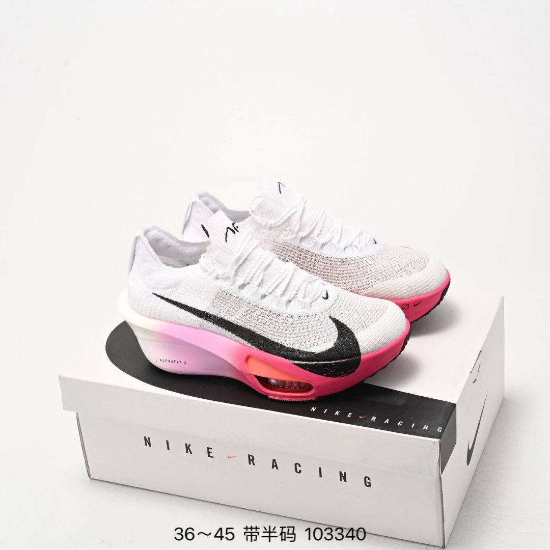 Nike ZoomX AlphaFly 2 White Pink Running Shoes