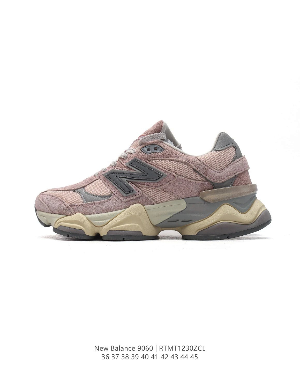 New Balance 9060 Gray Burgundy Yellow Chunky Sneakers product detail 16 in Litbuy spreadsheet finds