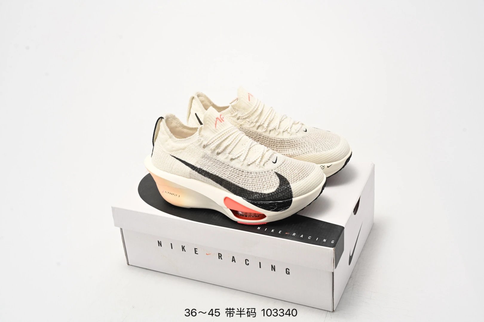 Nike ZoomX Vaporfly Next% 2 Road Racing AF White/Black Sneakers - 3