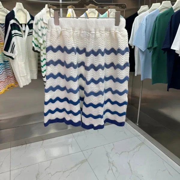 Missoni Zigzag Knit Polo Cardigan in Navy and White - 7