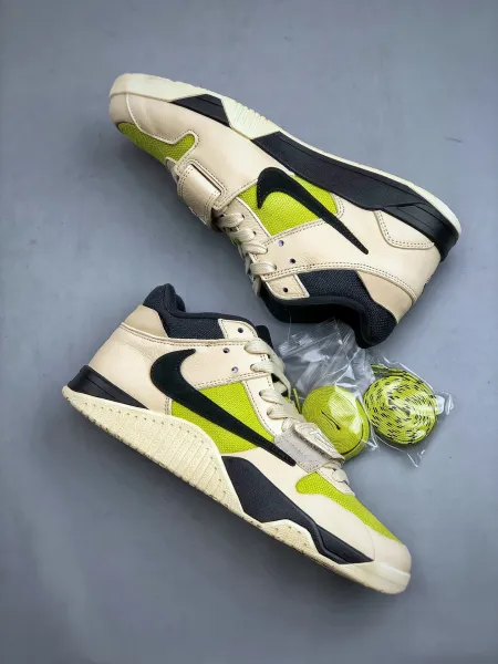 Nike x Travis Scott Air Jordan 1 Low OG 'Cactus Jack' Beige Sneakers - 10