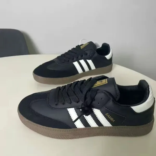 Adidas Samba Classic Black White Brown Sneakers - 4