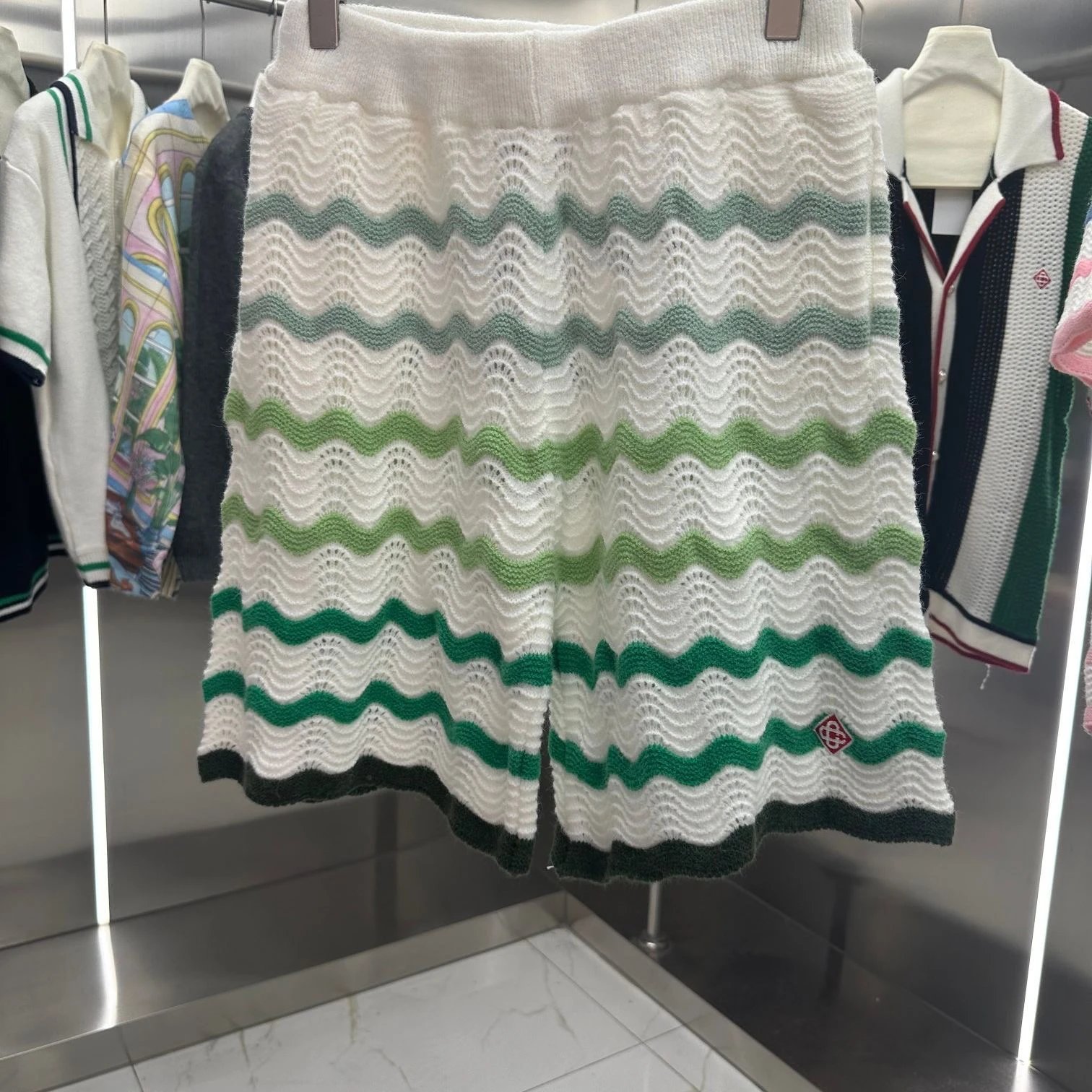 Missoni Zigzag Knit Polo Cardigan in Navy and White - 5