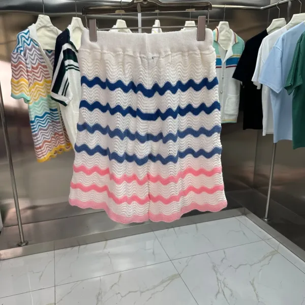 Missoni Zigzag Knit Skirt White Blue Pink Skirt - 1