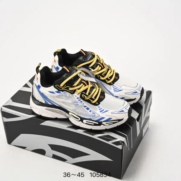 Asics Gel-Kayano 14 x Off-White White Blue Yellow Running Shoes - 1