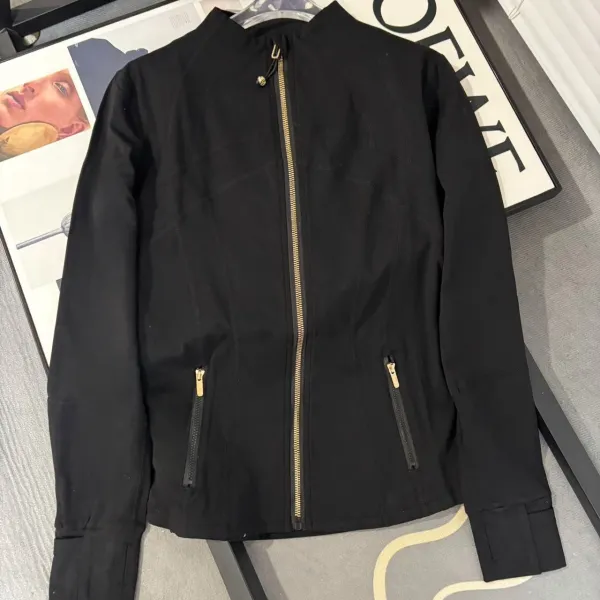 Lululemon Define Jacket Black with Gold Zippers - 1