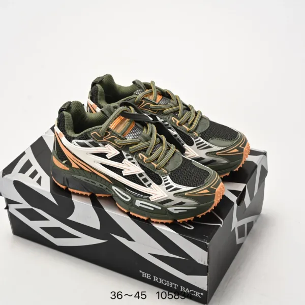 Asics Gel-Kayano 14 x Off-White Olive Orange Multicolor Running Shoes - 1