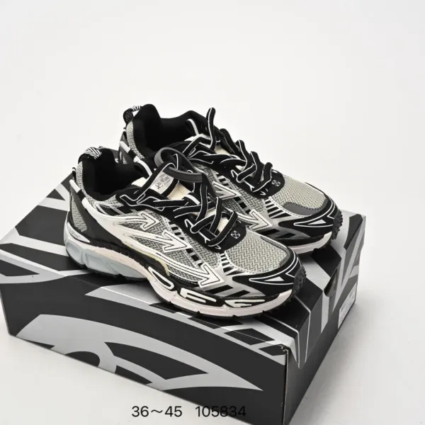 New Balance 2002R Gray Black White Running Shoes - 1
