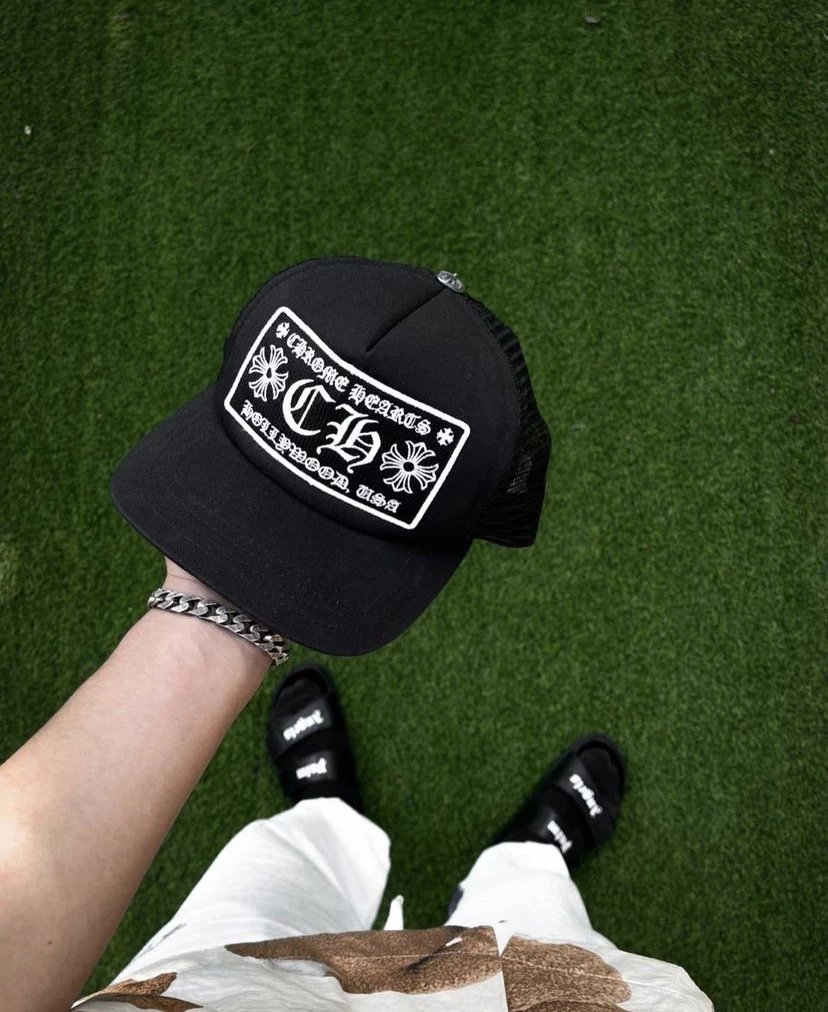 Exclusive rare_chrome hearts trunk hat 925 silver hat flat brimmed hat
