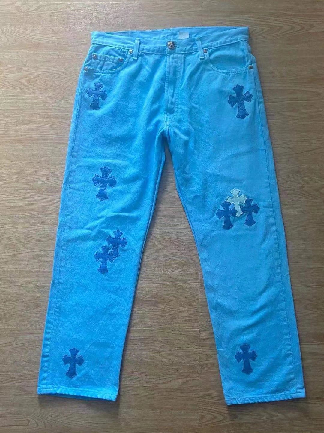 Chrome Hearts Drake CLB Denim Miami Limited Edition Light Blue Jeans