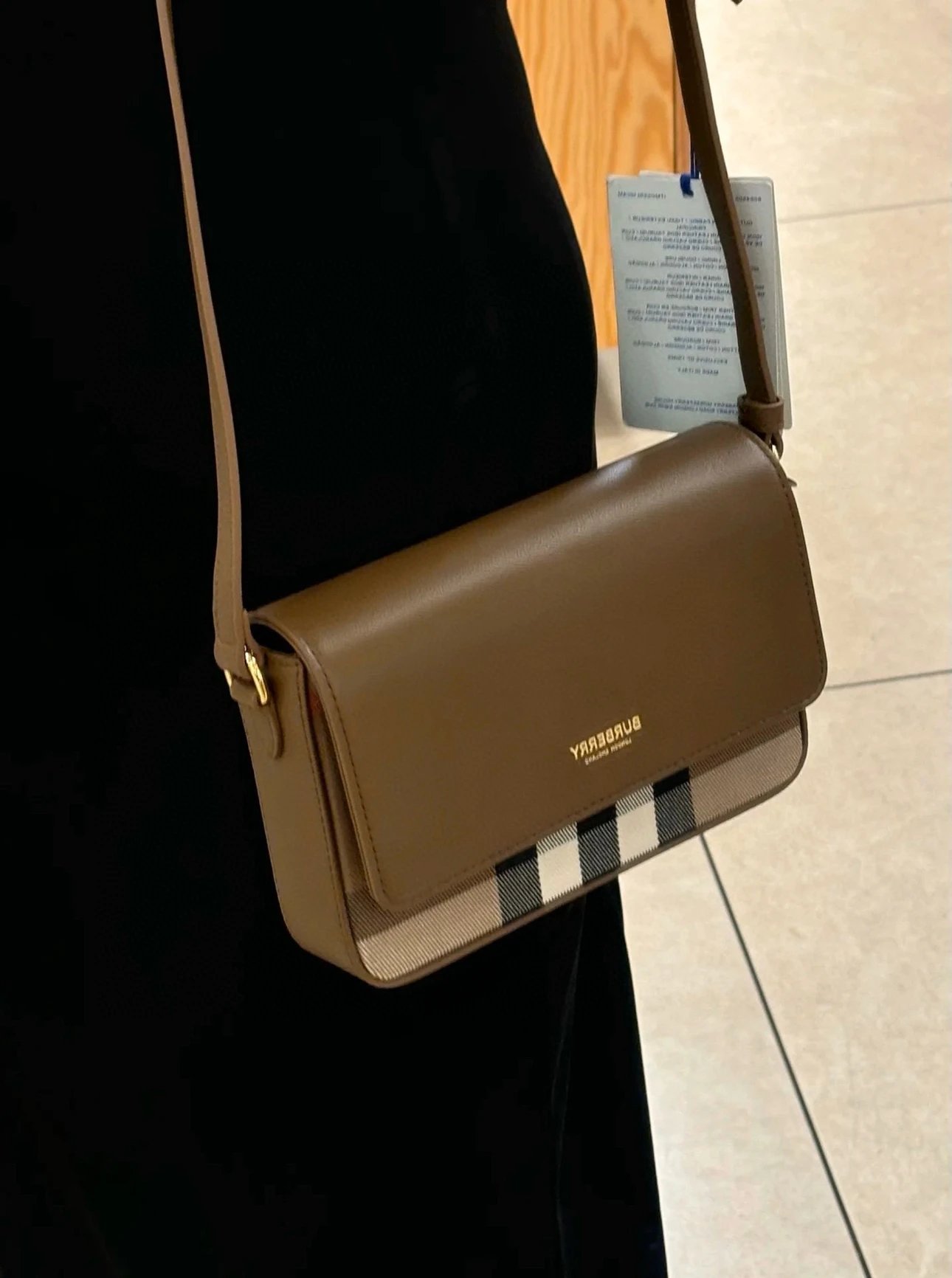 Burberry Check Detail Crossbod