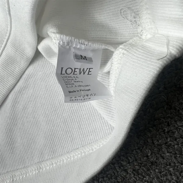 Loewe Anagram Ribbed Cropped Tank Top White Vest Top - 7