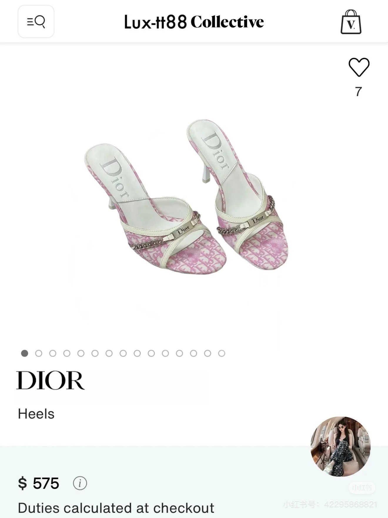 Dior 25ss Spring/Summer New Collection, Vintage Style, Chain High Heels, Cool Slippers, Kitten Heels