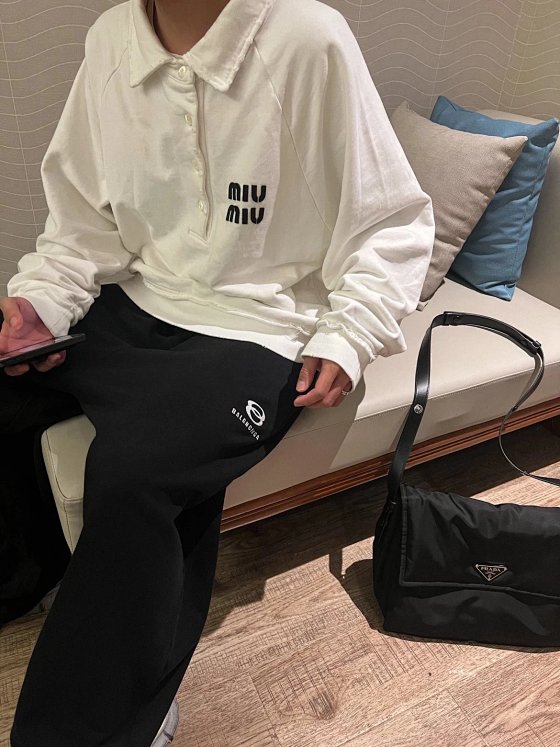 In Stock Restock! Top ba24ss New Double Ring Ski Pants Baggy Fit Joggers for Versatile Daily Wear