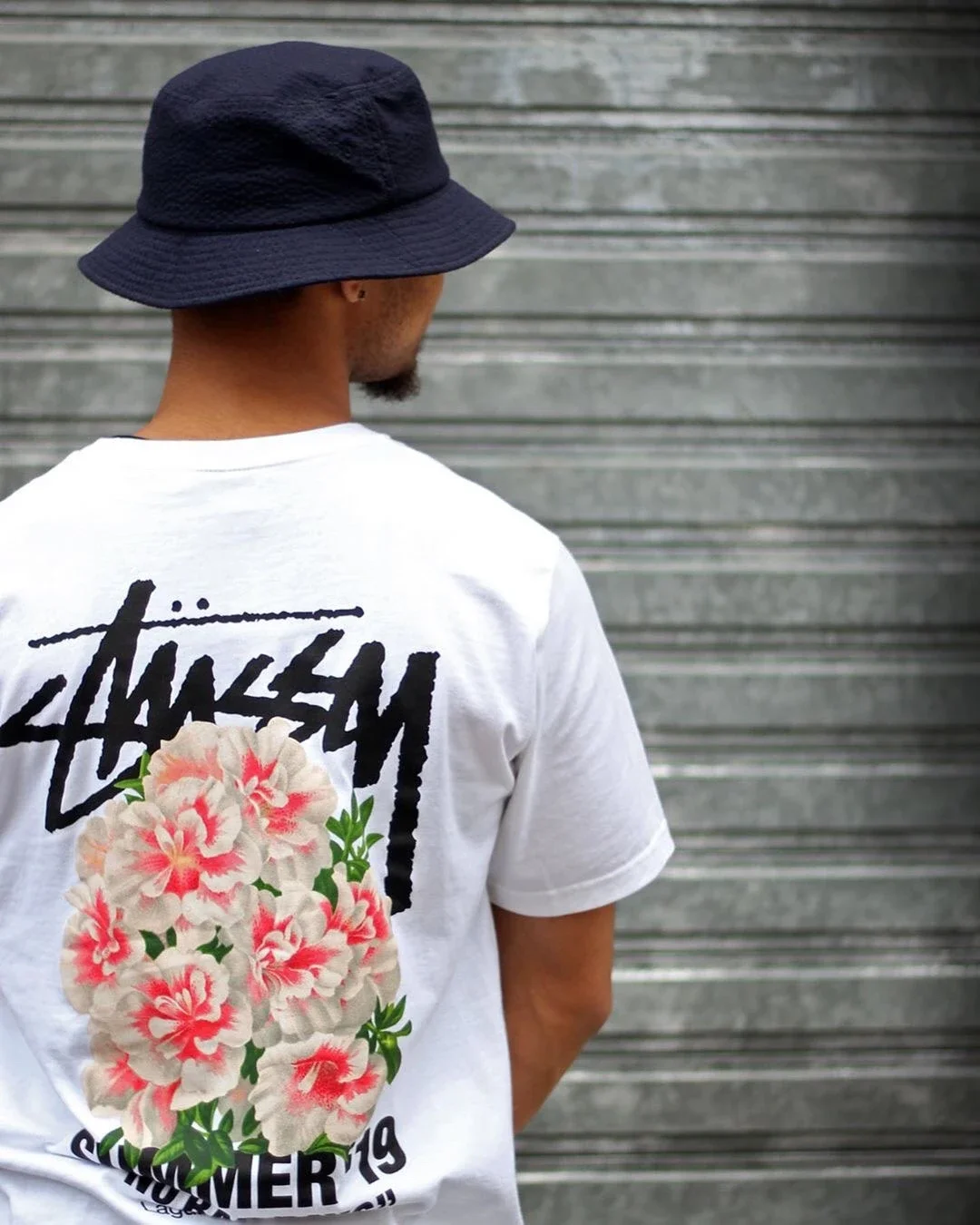 STUSSY Carnation T-shirt 康乃馨花卉T恤黑色白色S-XL