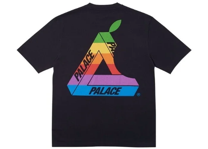 PALACE 19SS JOBSWORTH T-Shirt 隐藏款彩虹苹果短袖T恤黑白