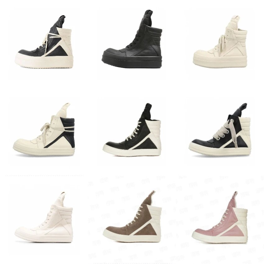 Dongguan produced RO Ri CK inverted triangle fashionable high cut thick soled board shoes