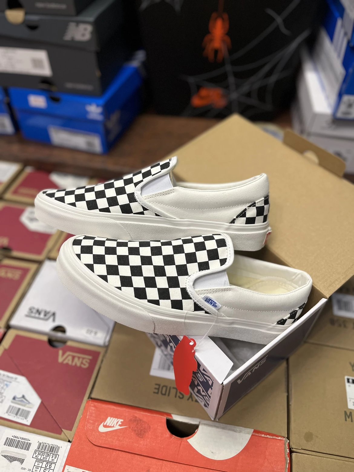 (Hupu version) High end side line Vault OG LX with one step checkerboard pattern