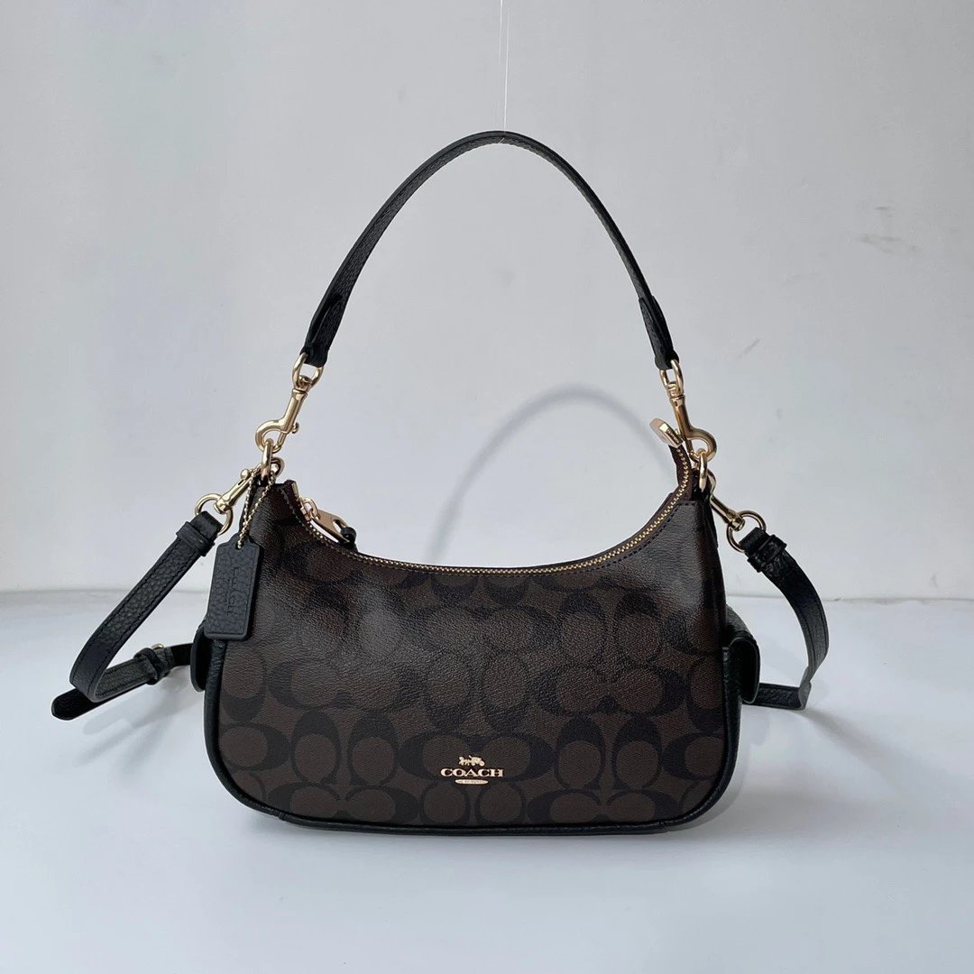 C家C7223 新款腋下包 Pennie Shoulder Bag 腋下 手提 斜挎三用包头层牛皮配经典老花PVC材质延续了Pennie系列外窗口袋设计侧面口袋可以使物品分