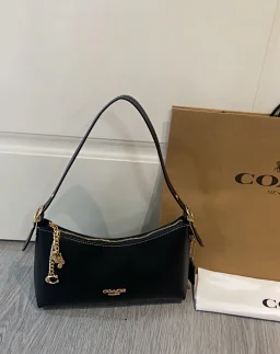 thumbnail for [New] CFN74 CFO89 Ole Women's Monogram EMEILIA Single Shoulder Bag Underarm Bag, Top Zipper Closure, Fabric Lining, Vertical Length 21cm, Adjustable Shoulder Strap Fits One iPhone 17 Pro Max, 22.5cm (Length)