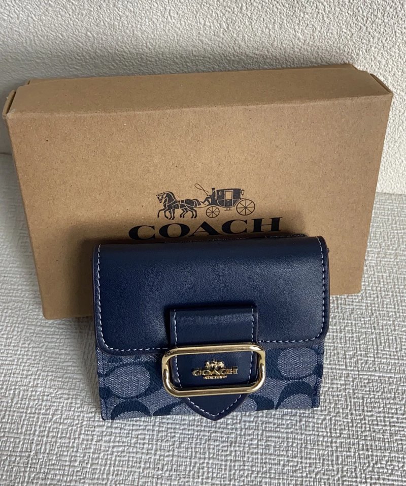 Coach Logo Small Morgan Wallet IN Signature Chambray Logo