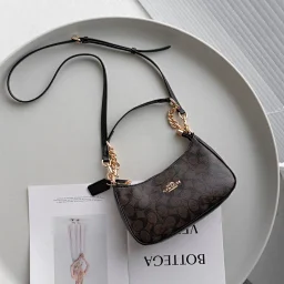 thumbnail for 型号548/209/173 COA 女包拼色TERI单肩包 DETAILS2个信用卡槽 内置多功能袋 顶部拉链开合,织布衬里垂直长度21cm可拆卸手柄垂直长度58c