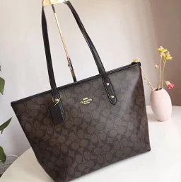 thumbnail for COAC* women's bag Coco* tote bag large shopping bag single sided mother-in-law bag one shoulder zipper tote bag mommy bag
