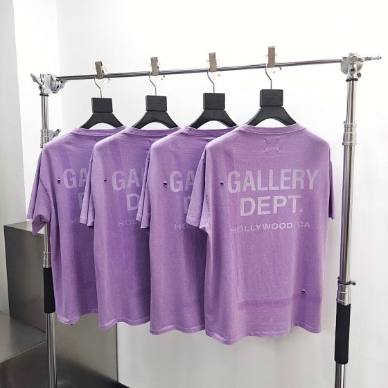 BACK Original Light Purple Folded Trace Crochet Short Sleeve T-Shirt Tee