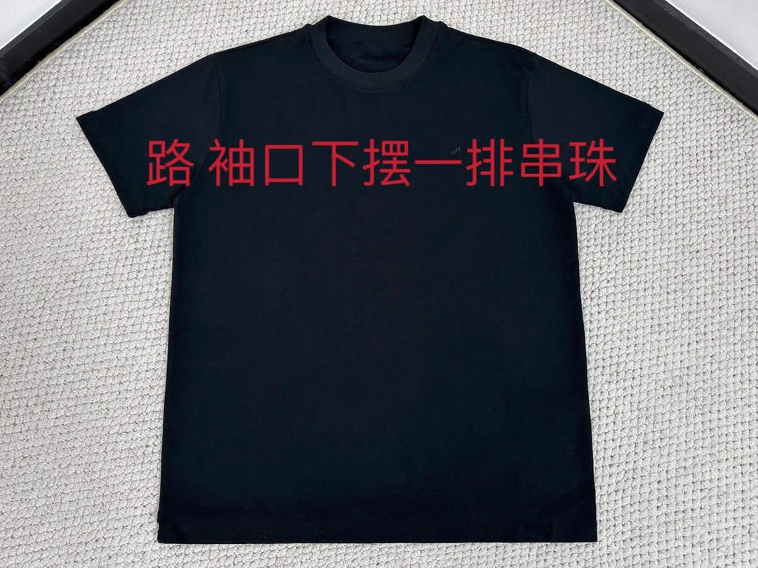 Item Thumbnail for BACK 原创 路 袖口下摆一排串珠 短袖T恤 Tee