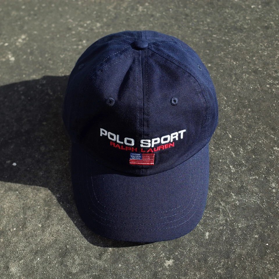 Vintage Polo Sport Snapback Navy Blue Adult Style